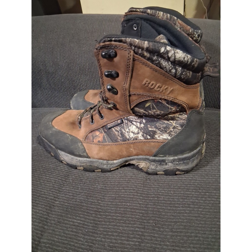 Rocky 4755 8 Inch Hunting 600G Waterproof Mens Boots Ankle Brown Size 12W